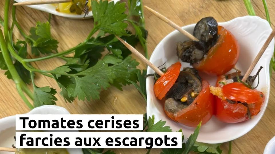 A feu doux : Au Bon Gîte #1 Tomates cerises farcies aux escargots