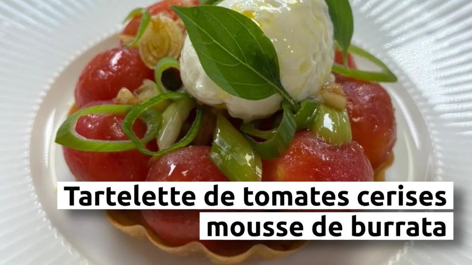 A feu doux : L'Argousier #3 Tartelette de tomates cerises mousse de burrata