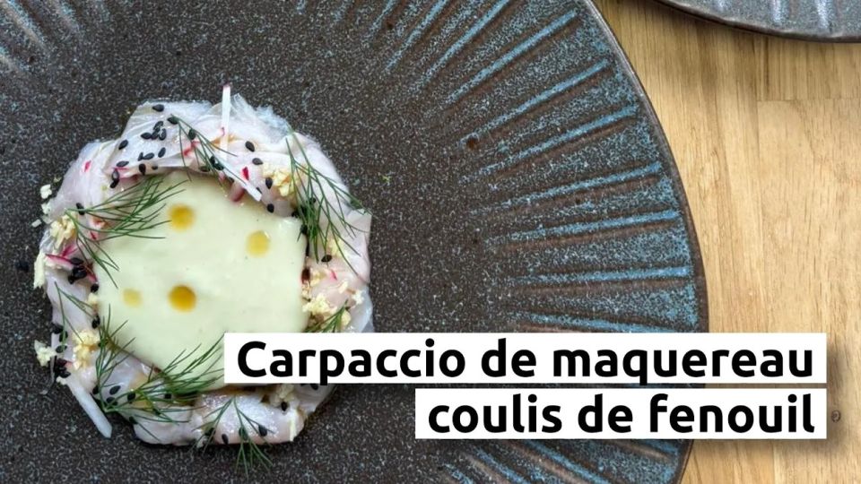 A feu doux : L'Argousier #4 Carpaccio de maquereau coulis de fenouil