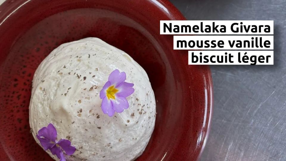 A feu doux : L'Auberge de Saint-Amé #5 Namelaka Givara, mousse vanille et biscuit léger