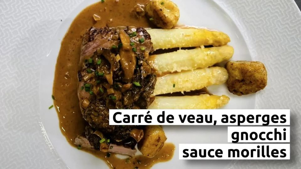A feu doux : L'Ami Fritz #04 Carré de veau, asperges, gnocchi, sauce morilles