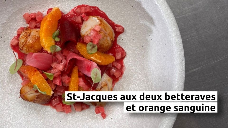 A feu doux : Hôtel-Restaurant le S'Y #03 St-Jacques aux deux betteraves et orange sanguine