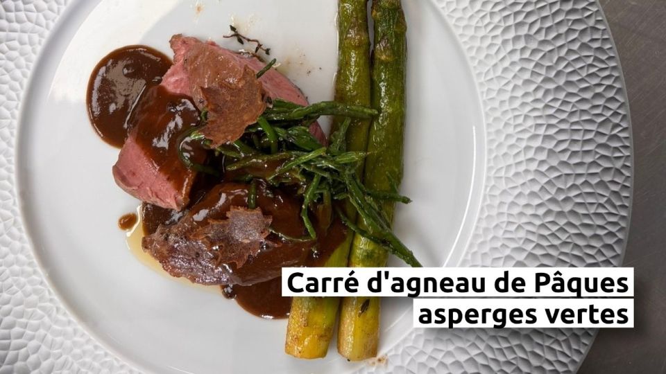 A feu doux : Hôtel-Restaurant le S'Y #04 Carré d'agneau de Pâques et asperges vertes