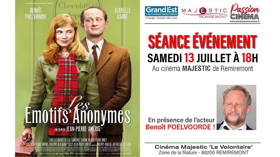 Benoît Poelvoorde au cinéma Majestic de Remiremont le 13 juillet