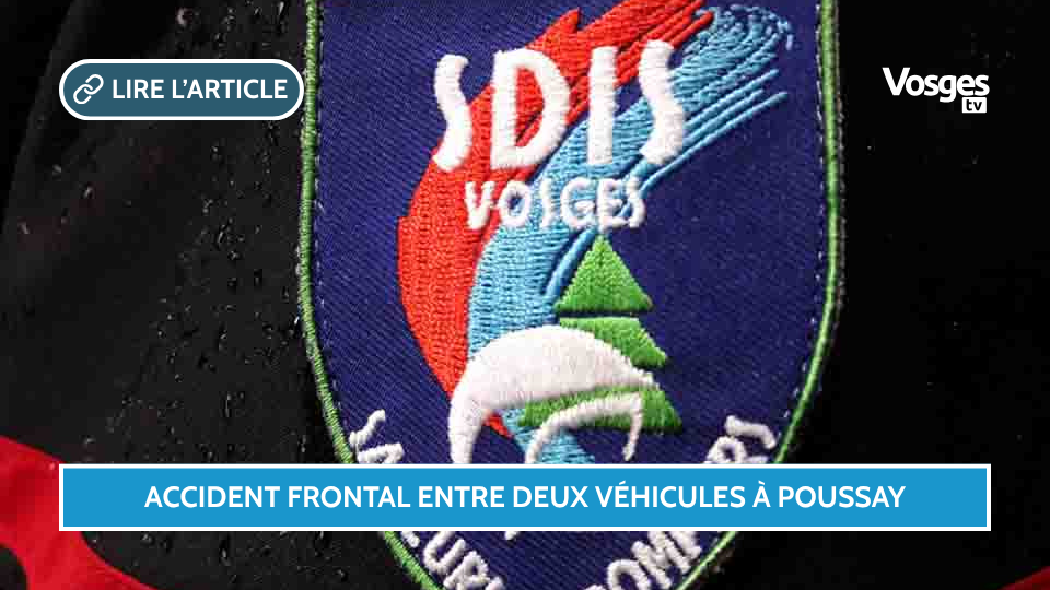 Accident frontal entre deux véhicules à Poussay