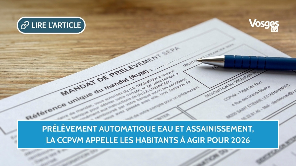Prélèvement automatique Eau et Assainissement, la CCPVM appelle les habitants à agir pour 2026