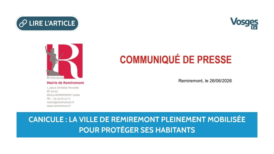 Canicule : la Ville de Remiremont pleinement mobilisée pour protéger ses habitants