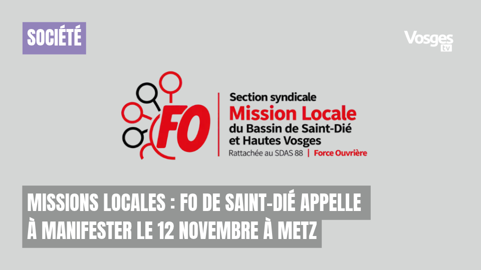 Missions Locales : FO de Saint-Dié appelle à manifester le 12 novembre à Metz